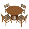 Rowe 5-Piece Outdoor Patio Teak Wood Dining Set by Modway / EEI-7702