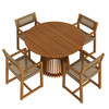 Reed 5-Piece Outdoor Patio Teak Wood Dining Set by Modway / EEI-7703