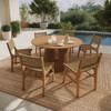 Rowe 7-Piece Outdoor Patio Teak Wood Dining Set by Modway / EEI-7704