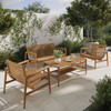 Hayden 4-Piece Outdoor Patio Teak Wood Furniture Set by Modway / EEI-7706