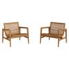 Hayden Outdoor Patio Teak Wood Armchairs Set of 2 by Modway / EEI-7707