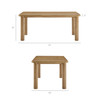 Alvia 6-Piece Oak Wood Dining Table and Seating Set by Modway / EEI-7715