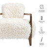 Zinnia Faux Fur Accent Chair by Modway / EEI-7716
