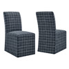 Aster Linen Cotton Blend Slipcovered Dining Chairs Set of 2 by Modway / EEI-7761