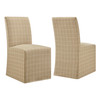 Aster Linen Cotton Blend Slipcovered Dining Chairs Set of 2 by Modway / EEI-7761
