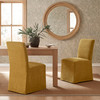 Aster Slub Weave Fabric Slipcovered Dining Chairs Set of 2 by Modway / EEI-7762