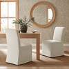 Aster Slub Weave Fabric Slipcovered Dining Chairs Set of 2 by Modway / EEI-7762