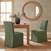 Aster Slub Weave Fabric Slipcovered Dining Chairs Set of 2 by Modway / EEI-7762