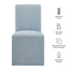 Aster Slub Weave Fabric Slipcovered Dining Chairs Set of 2 by Modway / EEI-7762