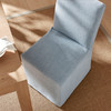Aster Slub Weave Fabric Slipcovered Dining Chairs Set of 2 by Modway / EEI-7762