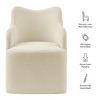 Cordelle Linen Blend Swivel Dining Chair by Modway / EEI-7779