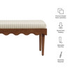 Mirette Scalloped Edge Striped Accent Bench by Modway / EEI-7781