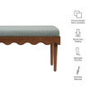 Mirette Scalloped Edge Striped Accent Bench by Modway / EEI-7781