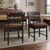 Jax Oak Wood Dining Chair With Wavy Razor Back and Cushion Set of 2 by Modway / EEI-7798
