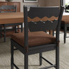 Jax Oak Wood Dining Chair With Wavy Razor Back and Cushion Set of 2 by Modway / EEI-7798