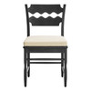 Jax Oak Wood Dining Chair With Wavy Razor Back and Cushion Set of 2 by Modway / EEI-7798