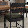 Jax Oak Wood Dining Chair With Wavy Razor Back and Cushion Set of 2 by Modway / EEI-7798
