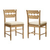 Jax Oak Wood Dining Chair With Wavy Razor Back and Cushion Set of 2 by Modway / EEI-7798
