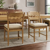 Jax Oak Wood Dining Chair With Wavy Razor Back and Cushion Set of 2 by Modway / EEI-7798