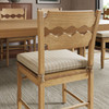 Jax Oak Wood Dining Chair With Wavy Razor Back and Cushion Set of 2 by Modway / EEI-7798