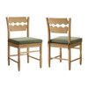 Jax Oak Wood Dining Chair With Wavy Razor Back and Cushion Set of 2 by Modway / EEI-7798
