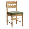 Jax Oak Wood Dining Chair With Wavy Razor Back and Cushion Set of 2 by Modway / EEI-7798