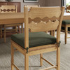 Jax Oak Wood Dining Chair With Wavy Razor Back and Cushion Set of 2 by Modway / EEI-7798