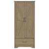 Arvida 2-door Bedroom Wardrobe Storage Cabinet Armoire Latte / CS-950443