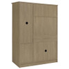 Canova 3-door Bedroom Wardrobe Storage Cabinet Armoire Latte / CS-950445
