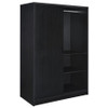 Noble 2-door Bedroom Wardrobe Storage Cabinet Armoire Black / CS-950441BLK