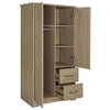 Cassara 2-door Bedroom Wardrobe Storage Cabinet Armoire Latte / CS-950446