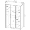Cerda 3-door Bedroom Wardrobe Storage Cabinet Armoire Black / CS-950448BLK