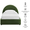Resort Twin Arched Performance Velvet Storage Platform Bed Frame by Modway / MOD-7343