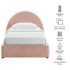 Resort Twin Arched Upholstered Fabric Storage Platform Bed Frame by Modway / MOD-7344