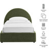 Resort Twin Arched Upholstered Fabric Storage Platform Bed Frame by Modway / MOD-7344