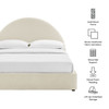 Resort Queen Arched Upholstered Fabric Storage Platform Bed Frame by Modway / MOD-7348