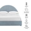 Resort King Arched Upholstered Fabric Storage Platform Bed Frame by Modway / MOD-7350