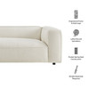 Auren 88 Inch Lattice Bouclé Upholstered Sofa by Modway / EEI-7673