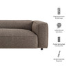 Auren 88 Inch Lattice Bouclé Upholstered Sofa by Modway / EEI-7673