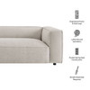 Auren 88 Inch Lattice Bouclé Upholstered Sofa by Modway / EEI-7673