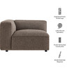 Auren Lattice Bouclé Upholstered Modular Left-Facing Arm Chair by Modway / EEI-7675
