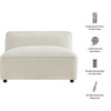 Auren Lattice Bouclé Upholstered Modular Armless Chair by Modway / EEI-7676