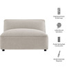 Auren Lattice Bouclé Upholstered Modular Armless Chair by Modway / EEI-7676