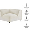 Auren Lattice Bouclé Upholstered Modular Corner Chair by Modway / EEI-7677