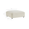 Auren 3 Piece Lattice Bouclé Upholstered Modular Loveseat with Ottoman by Modway / EEI-7719