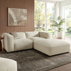 Auren 3 Piece Lattice Bouclé Upholstered Modular Loveseat with Ottoman by Modway / EEI-7719