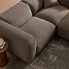 Auren 3 Piece Lattice Bouclé Upholstered Modular Loveseat with Ottoman by Modway / EEI-7719