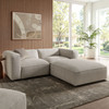 Auren 3 Piece Lattice Bouclé Upholstered Modular Loveseat with Ottoman by Modway / EEI-7719
