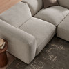 Auren 3 Piece Lattice Bouclé Upholstered Modular Loveseat with Ottoman by Modway / EEI-7719