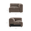 Auren 3 Piece Lattice Bouclé Upholstered Modular Sofa by Modway / EEI-7720